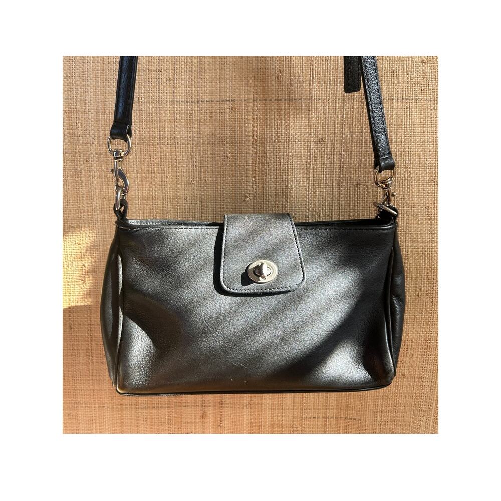 Coach Vintage Legacy Demi Purse Black Leather Crossbody Bag